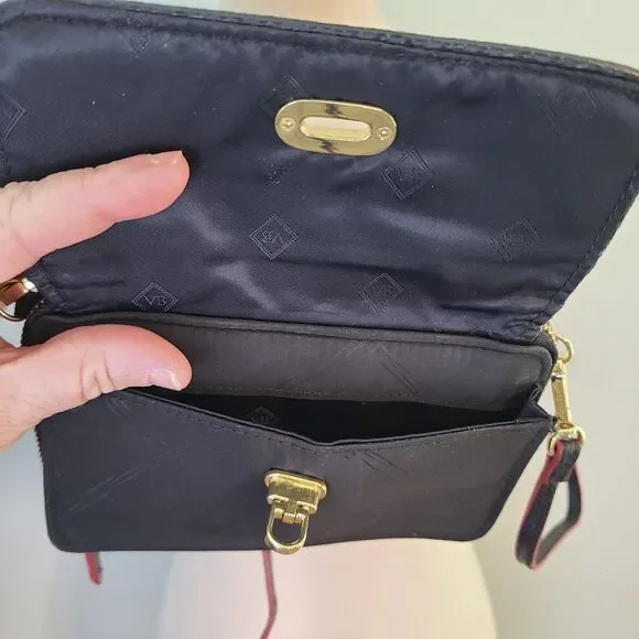 Vera Bradley On The Square Wristlet 2.0 Rosewood Black Floral 3-in-1 Crossbody - Picture 7 of 11